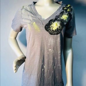 J.CREW Painter Artist T-Shirt faux distressed  S